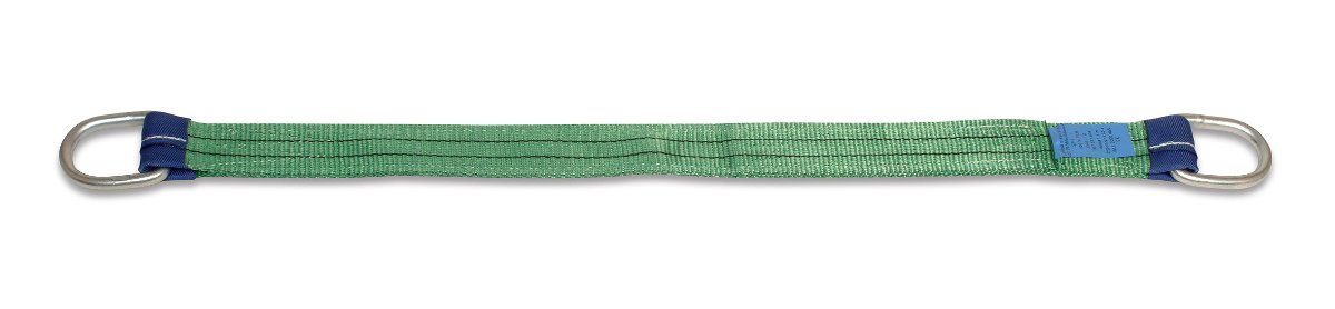 Two layer harness strap with metal slings